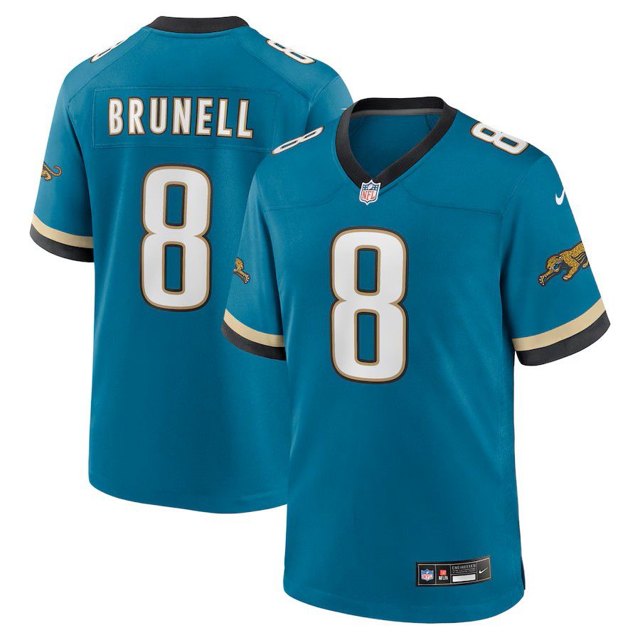 Men Jacksonville Jaguars #8 Mark Brunell Green Nike Throwback Retired Player Game NFL Jersey->jacksonville jaguars->NFL Jersey